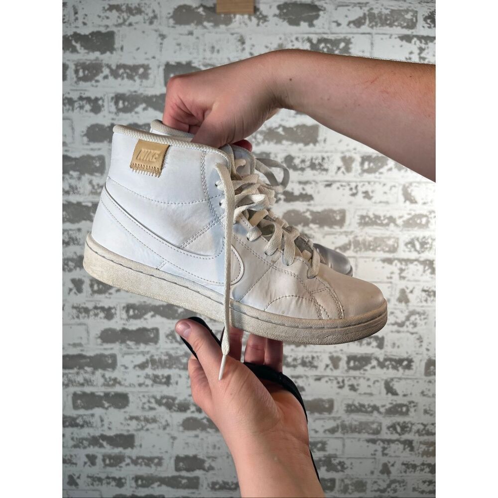 Nike | women white leather high top shoes - Picture 8 of 10